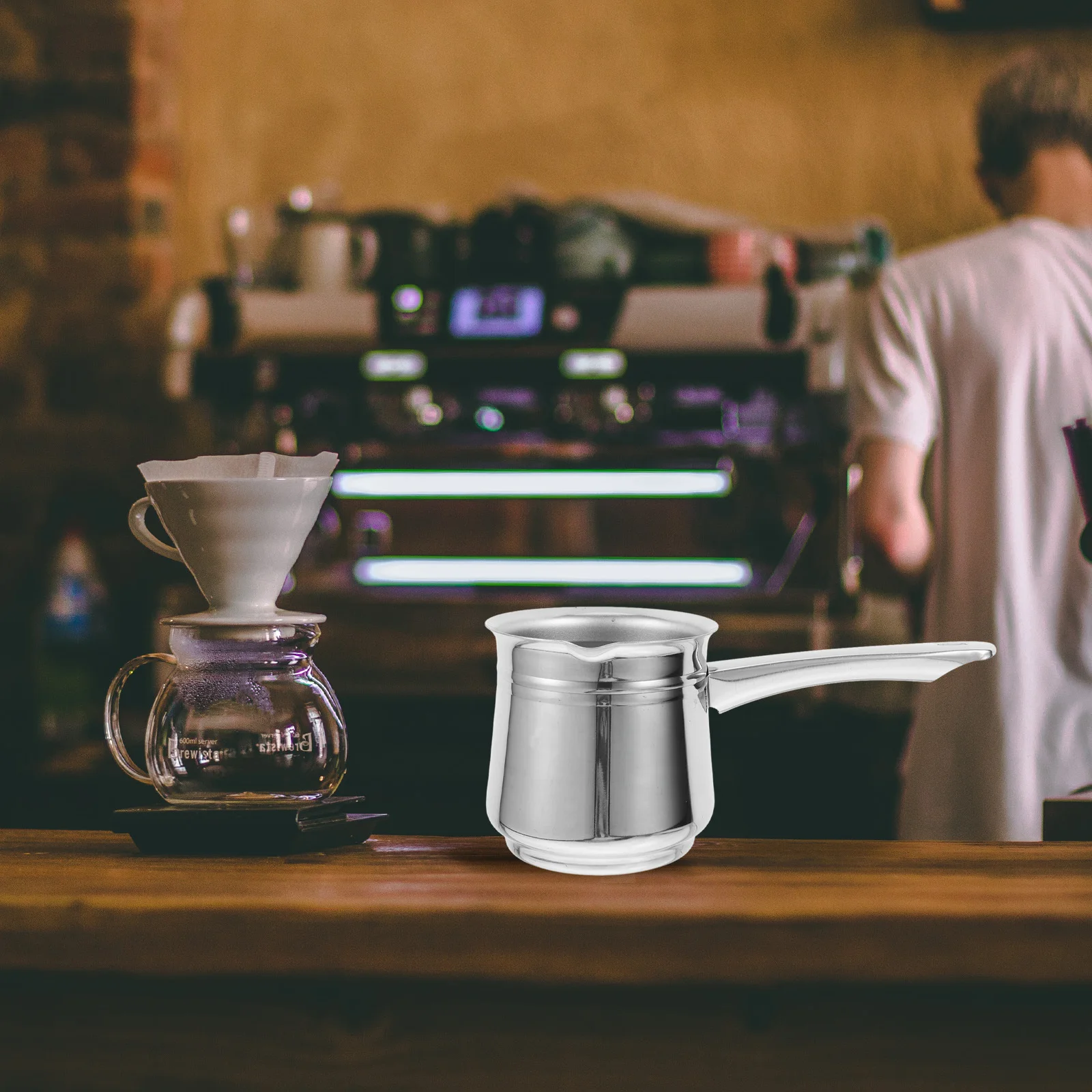 إبريق قهوة تركي من الفولاذ المقاوم للصدأ سعة 720 مل، صنبور طويل، معسكر إسبرسو منزلي، استخدم وعاء موكا متين، أدوات برواري للمطبخ