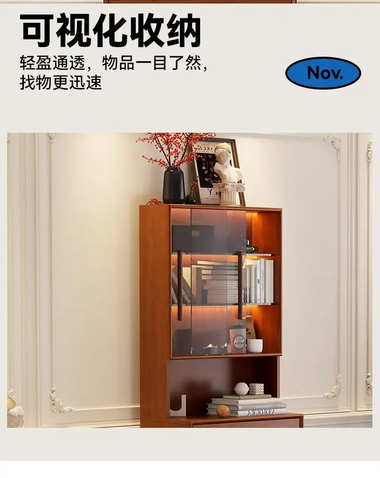 Dining side cabinet against the wall Integrated locker Solid wood locker Household