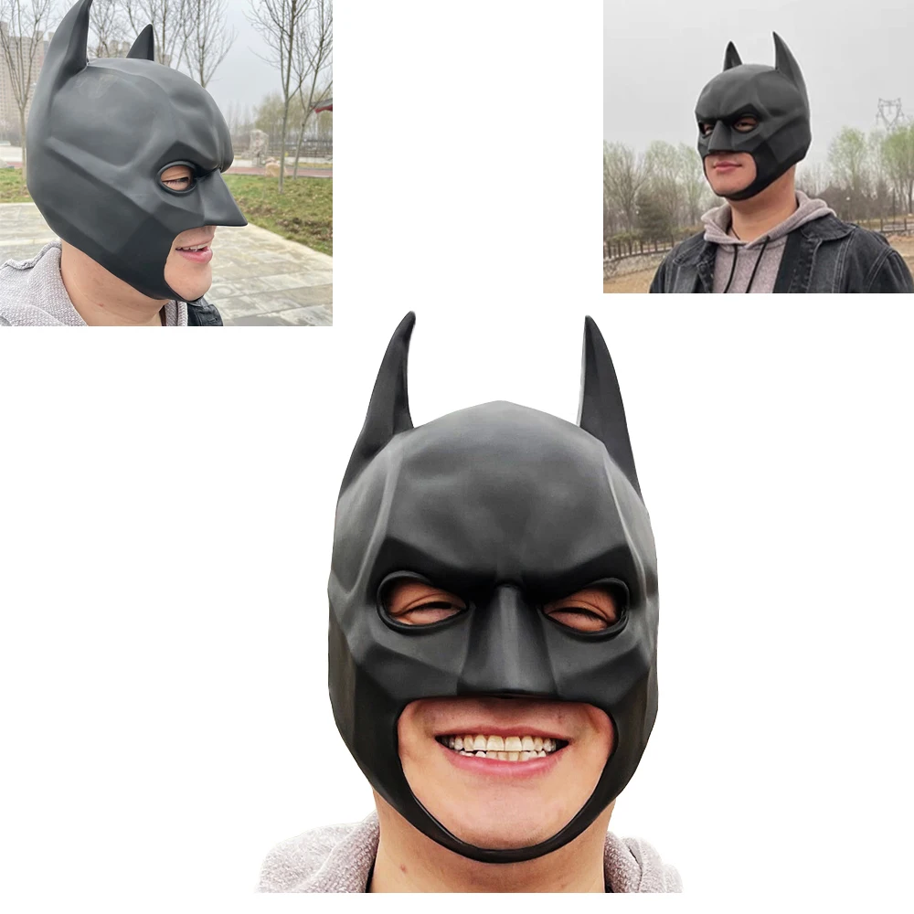 Cosplay personnage de film Cool Style chauve-souris Super héros drôle Halloween masque demi-visage couvre-chef noël carnaval fête accessoires de déguisement