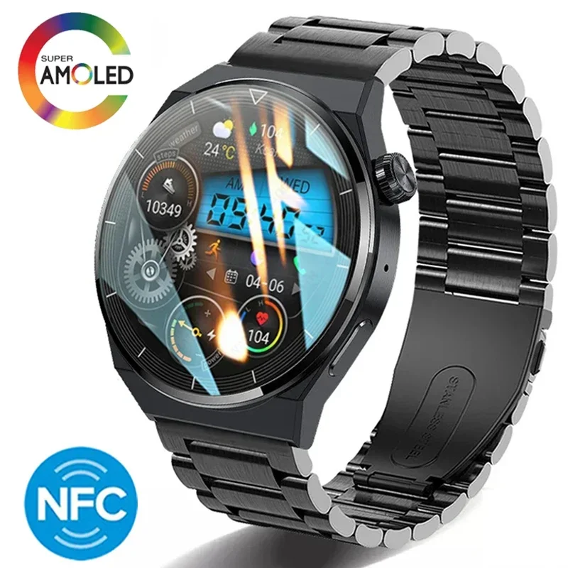 

New Smart Watch Men GT3 Pro AMOLED NFC Clock Heart Rate Bluetooth Call IP68 Waterproof Sports Women Smartwatch for Android IOS