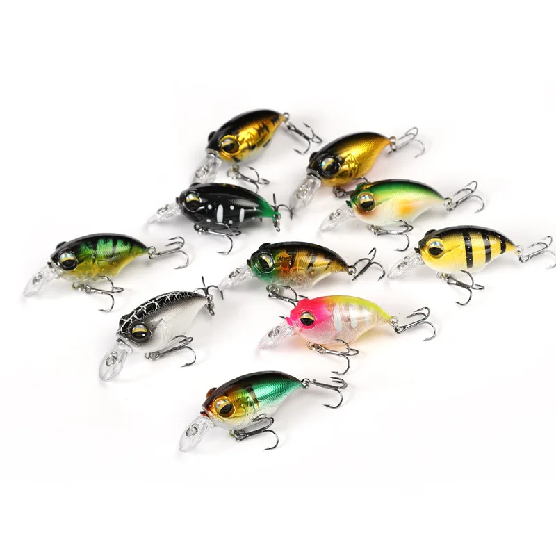 1 PCS Fishing Lure 38mm 8g bait rock short tongue little fat man far cast light sea bass mouth fish bait