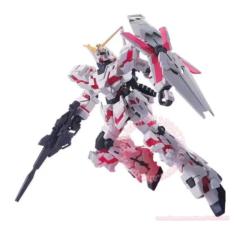 BANDAI RX-0 UNICORN GUNDAM DESTROY MODE HGUC 1/144 modelo ensamblado figuras de acción adorno de escritorio juguete para niños regalo de cumpleaños