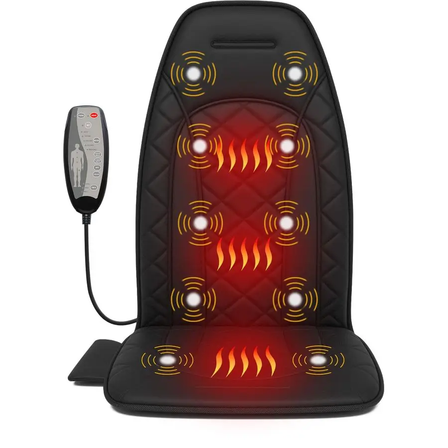 

Back Massager for Chair, Massage Seat Cushion, Back Massage Pad with Heat,10 Vibration Motors,5 Vibration Modes,Chair Massager a