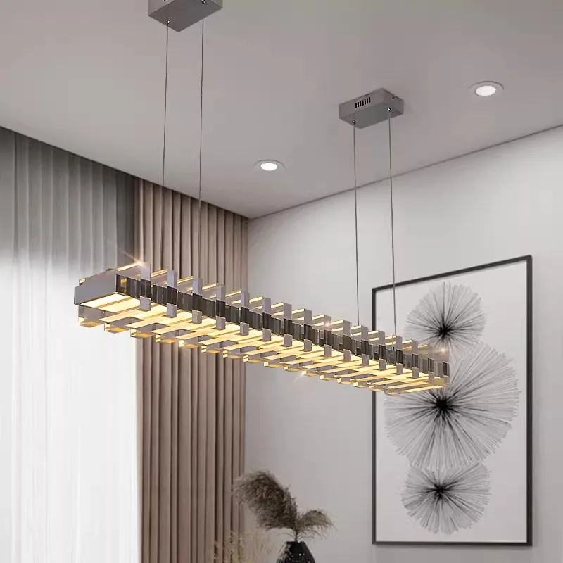 

Современный роскошный хрустальный подвесной светильник для ресторана, итальянская вилла, островная стойка, барная стойка, офис продаж, подвесной светильник для стойки регистрации