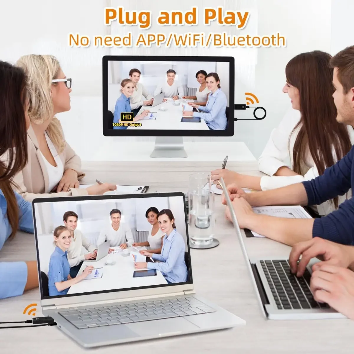 Wireless Extender Plug and Play 1080P Ideal for Conference Displays and High-definition TV Seamless Connection Enhanced Visuals