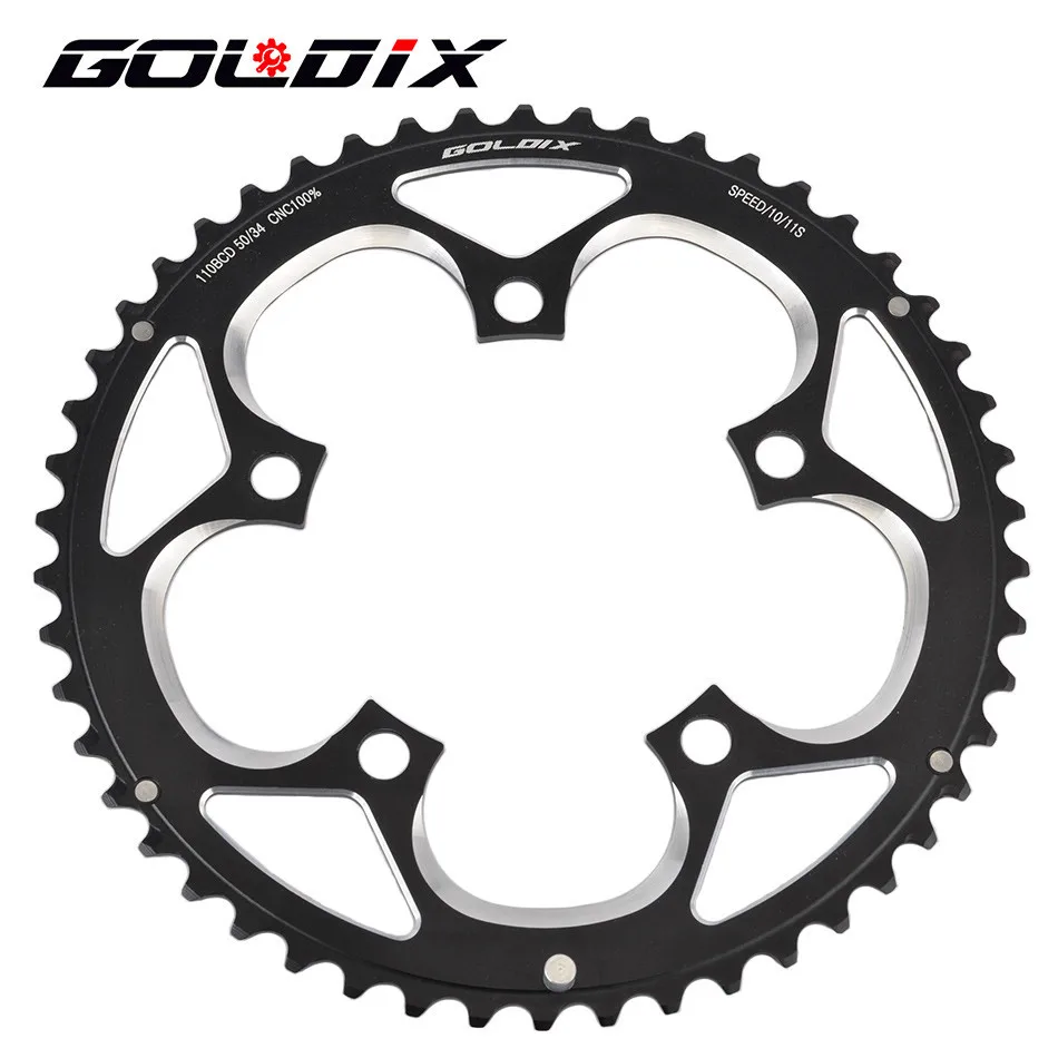 GOLDIX 110BCD 50T/34T forSRAM FSA Chainring Road Bicycle Chainwheel Plate Double Round ChainRing 9/10/11S Ultralight Bike Parts