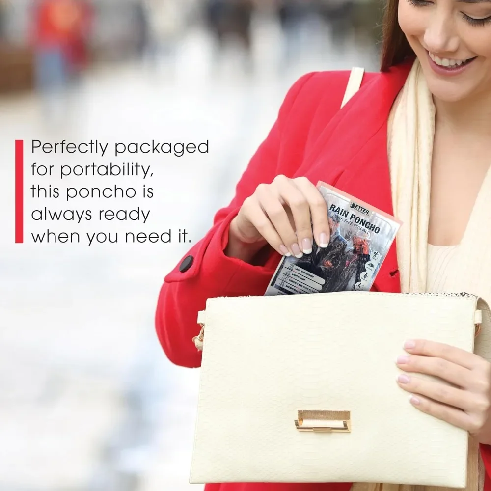 أفضل منتجات مكتبية، عباءات مطر شفافة يمكن التخلص منها مع غطاء محرك السيارة للبالغين، عباءات الطوارئ، خفيفة الوزن وغير سامة