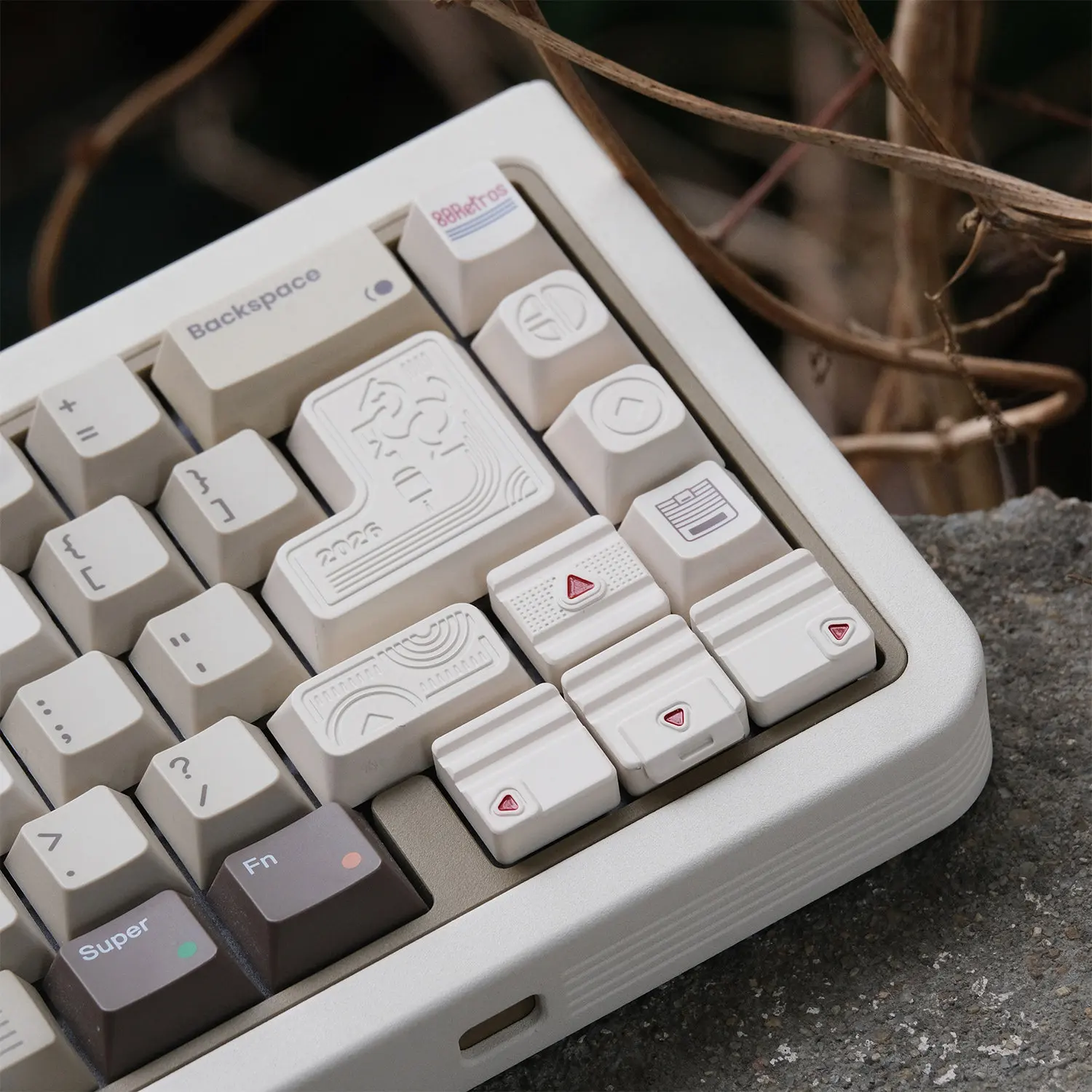 80Retros Vector Arrow Theme Keycaps Set Aluminum Custom Original Handmade Keycaps for Mechanical Keyboard Accessories Gift DIY