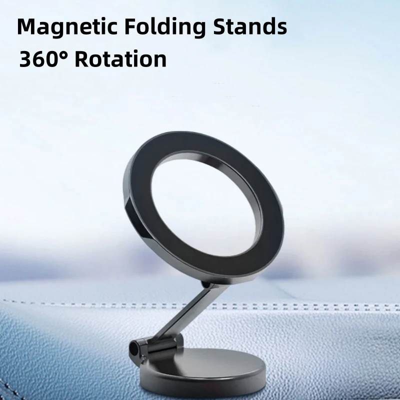 

Foldable 360 Rotation Car Phone Holder Magnet Smartphone Support GPS Phone Bracket in Car For iPhone 15 14 13 Samsung Xiaomi Car