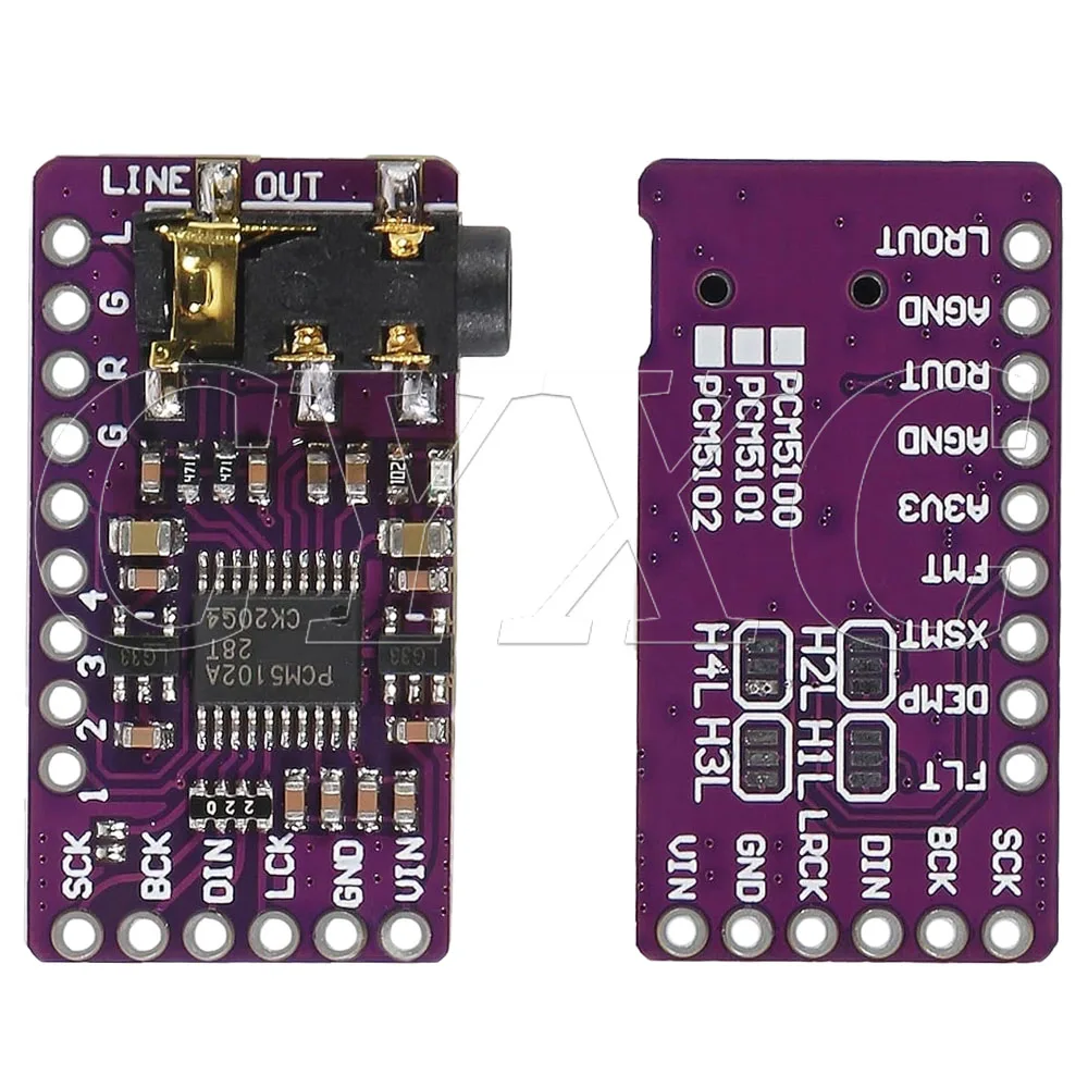 Interfejs I2S PCM5102A DAC Dekoder GY-PCM5102 Moduł Odtwarzacza I2S dla Raspberry Pi Płytka Formatu pHAT Cyfrowa Płytka Audio PCM5102 — zdjęcie produktu 2