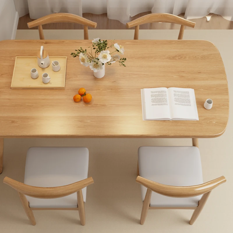 Tavolo da ristorante europeo in legno Reception lounge Comodo tavolo da pranzo per adulti Estetica di alta qualità Muebles Mobili per ufficio