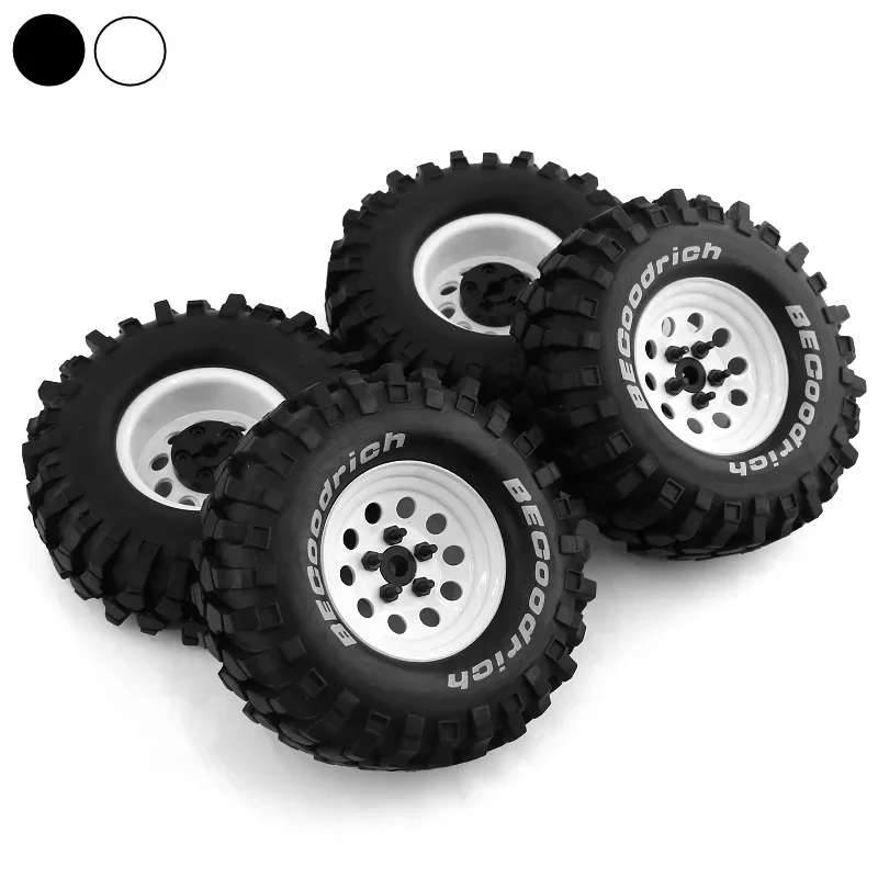 

PigRC KKRC 4pcs 110mm Metal 1.9" Beadlock Wheel Rim Rubber Tire Set for 1/10 RC Crawler Car Traxxas TRX4 RC4WD D90 D110 Axial SC