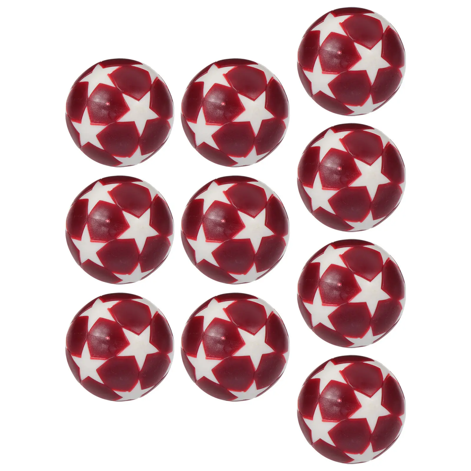 

10 шт. пластиковых мячей для настольного футбола, сменные аксессуары для настольного футбола, мини-футбольные мячи с узором в виде звезд, игрушки для настольного футбола