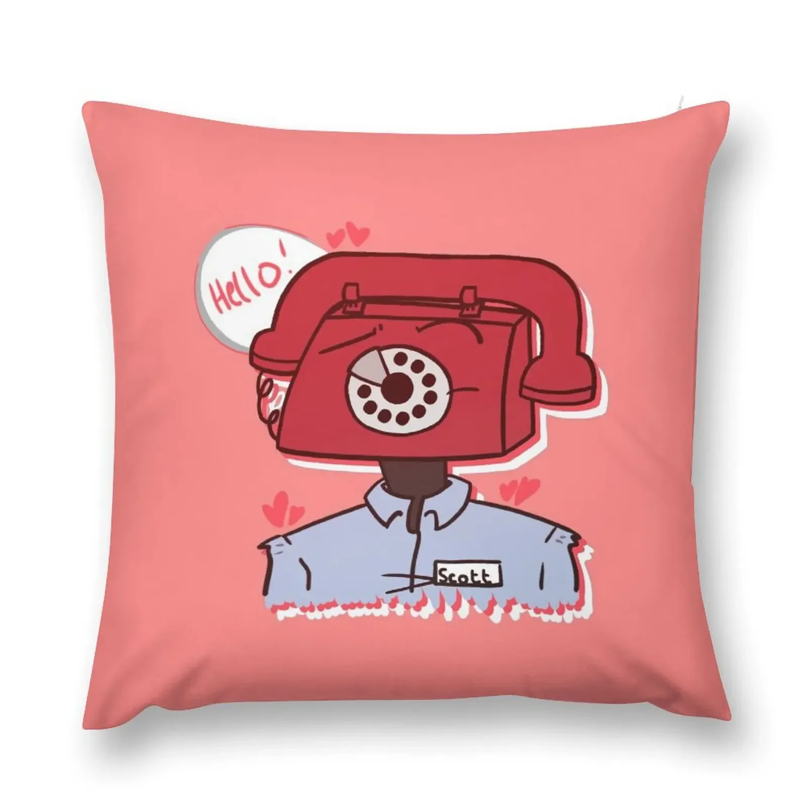 

Phone Guy “Hello!” Throw Pillow Sofa Cushions Covers Pillow Decor christmas ornaments 2025 pillow