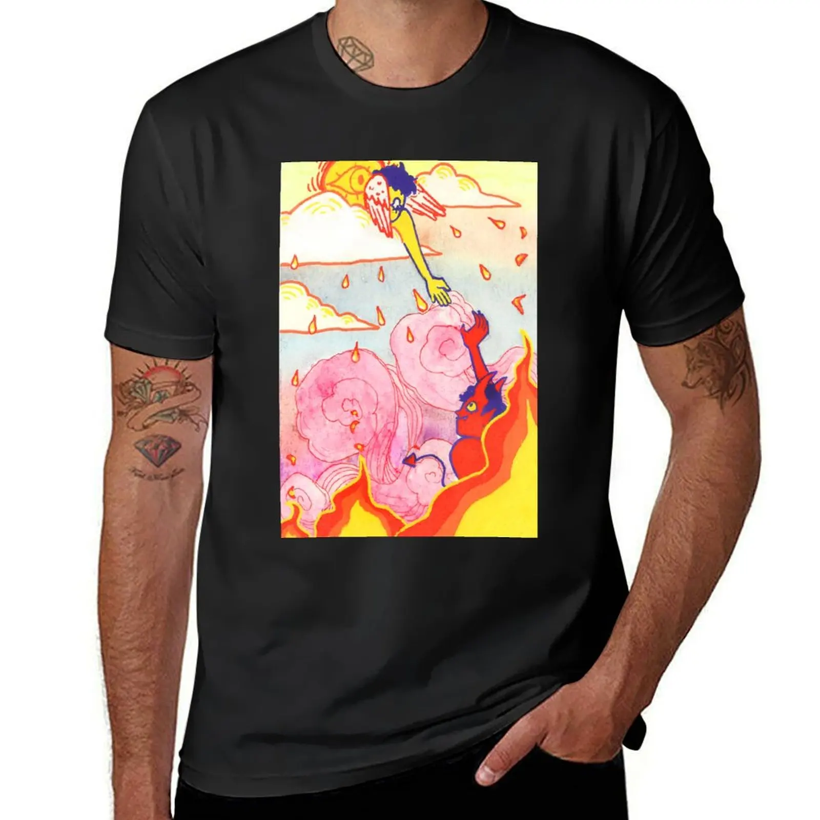 

Angel and Demon in Love T-Shirt graphics funny costumes street wear anime shirts men