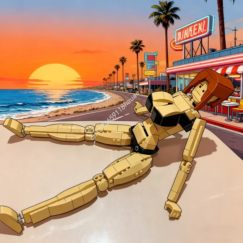 

585pcs MOC Bikini Girl Systemed Model Building blocks Construction Assemble Christmas gifts DIY idea toys Education Brick Kids