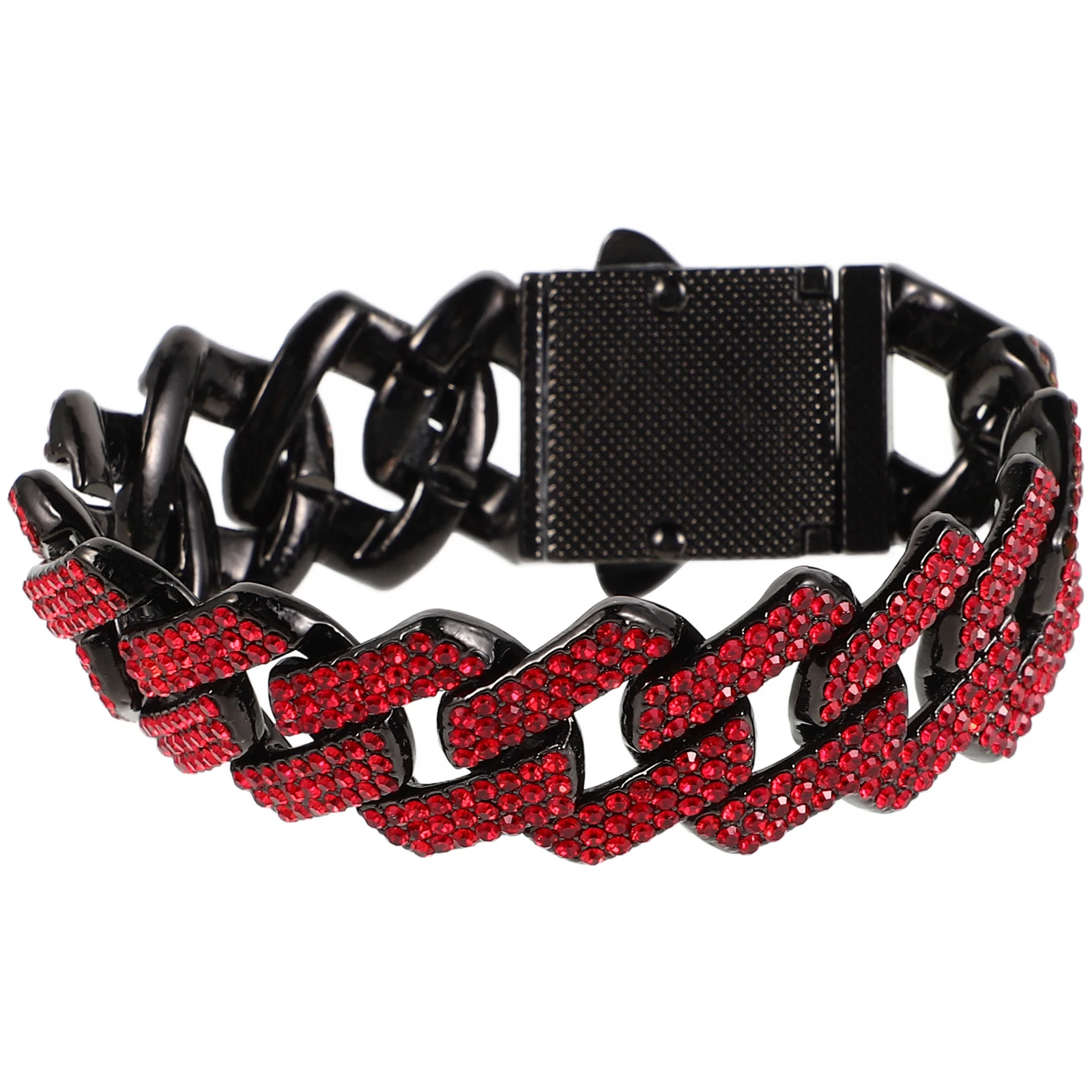 

20MM Cuban Bracelet Alloy Water Diamonds Mens Accessories 7 Inch Durable Fashion Men Link Bracelet Hip Hop Jewelry