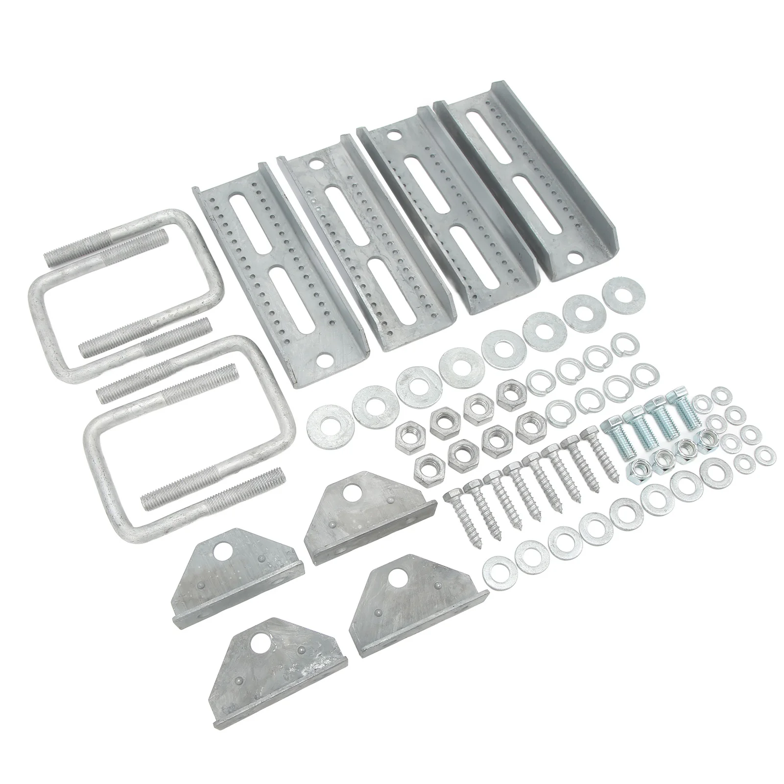 

8" Galvanized Swivel Bunk Bracket Kit - Adjustable Sturdy Construction, With 3x3 Beam Hardware (Heavy Duty)
