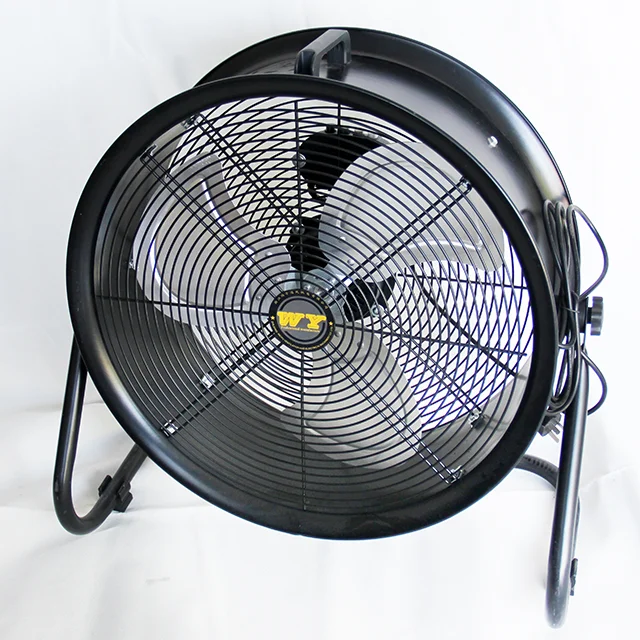 430 มม.17 นิ้วการไหลของอากาศอุตสาหกรรมพัดลมตั้งพื้นโรงงาน AC โลหะ Blower พัดลมตั้งพื้นพัดลมพกพา