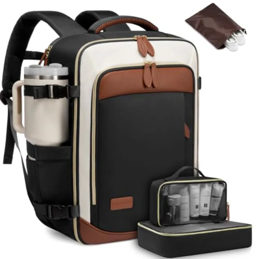

Travel Backpack for Women, Carry On Backpack Packg Cubes, TSA Personal Item Travel Bag Airle Approved, Water Resistant Weekende