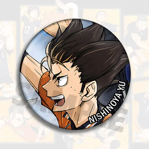 أنيمي Haikyuu!! أنيمي ، 58 ، شعار تأثيري بروش معلق ، انخفاض شارة ، اكسسوارات الديكور على ظهره ، التميمة ، عيد الميلاد ، هدية عيد ميلاد