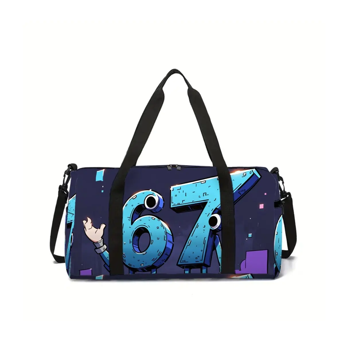 Colorful Number 67 Large Capacity Luggage Bag for Boy/Girl Best Gift 2D  Cartoon Travel Duffels Outdoor Fitness Bag for Children