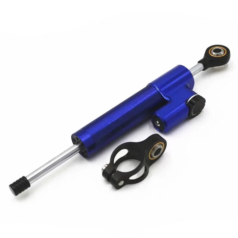 Universal CNC‑Machined Aluminum Steering Damper, Motorcycle Modified Anti‑Shake Steering Stabilizer for Motorbike Upgrade
