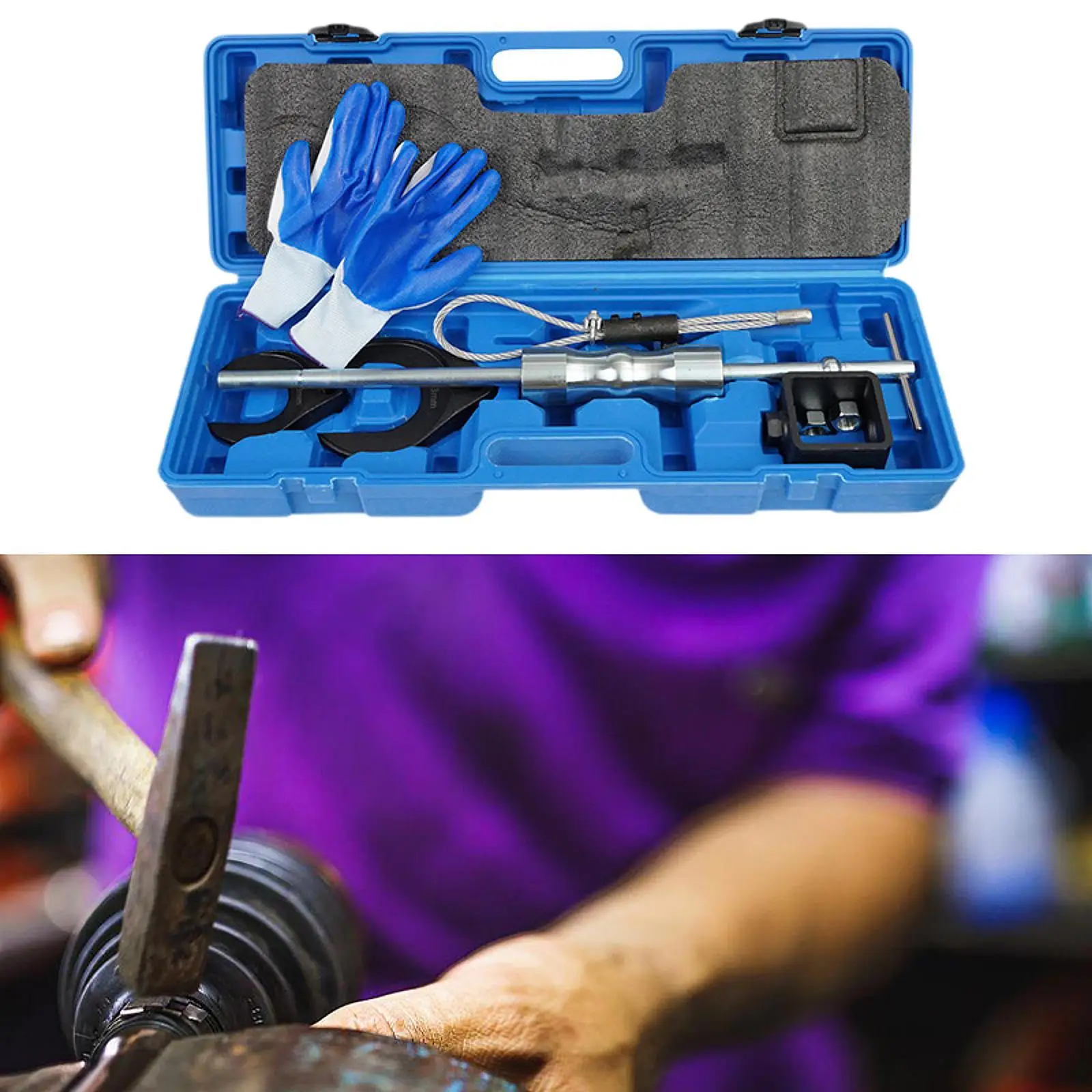 CV Joint Remover Slide Hammer Kit Steel Bearing Puller Tool Set for Automotive Sheet Metal Stretch Machine Repair