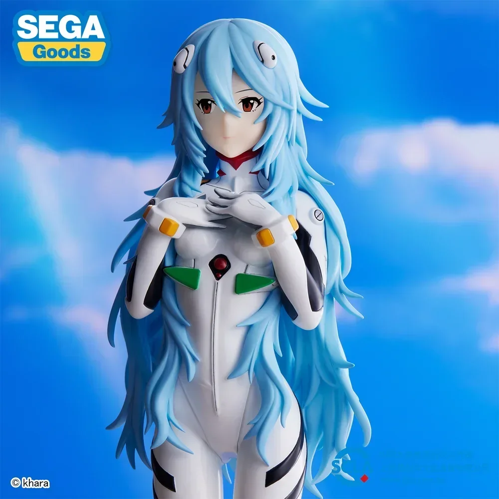 Bandai SEGA SPM Original Figure NEON GENESIS EVANGELION Model ASUKA LANGLEY On The Beach REI AYANAMI Long Hair Version PVC Toys