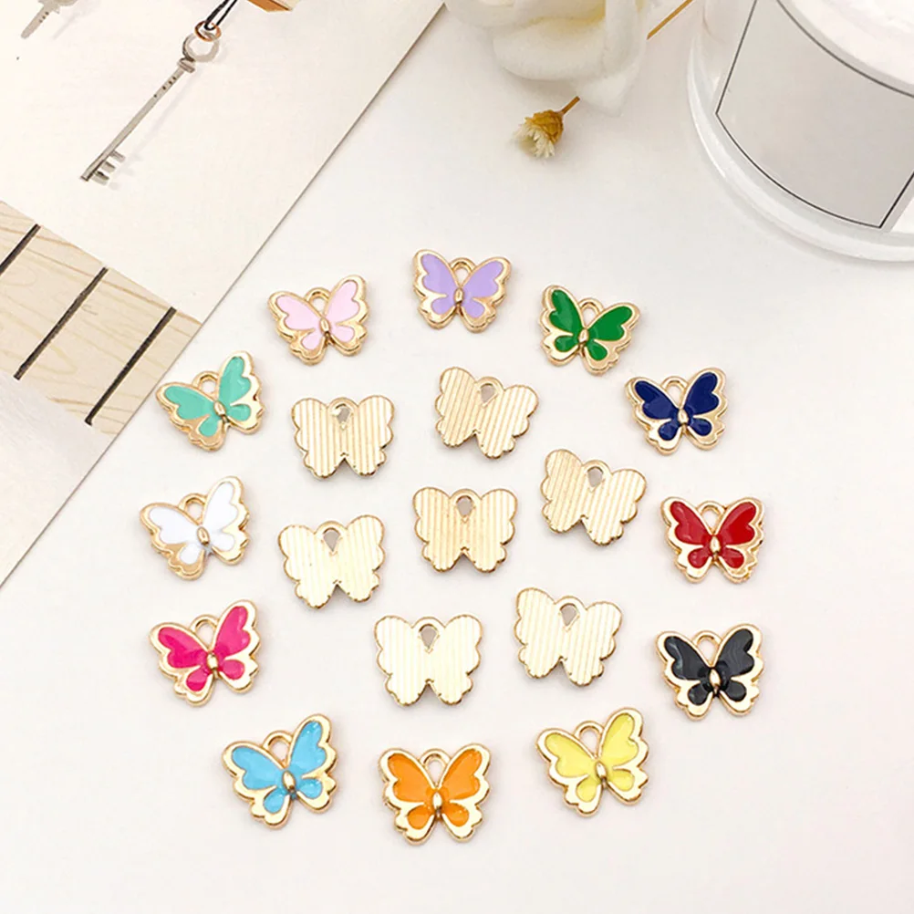 

100pcs Butterfly Alloy Butterflies Pendants Charm for DIY Bracelet Jewelry Making Metal Crafts Durable Accessories Gift Ideas
