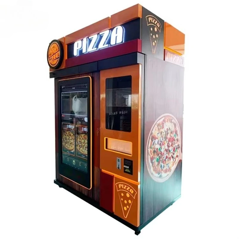 Industrial Grade Automatic Pizza Vending Machine Bakes Fresh In Three Minutes Professional Smart Food Vending Systems