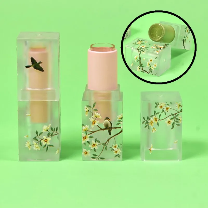 1 قطعة أنبوب أحمر شفاه مربع صغير طازج حاوية بلسم الشفاه الفارغة أنابيب الشفاه أدوات ماكياج التجميل