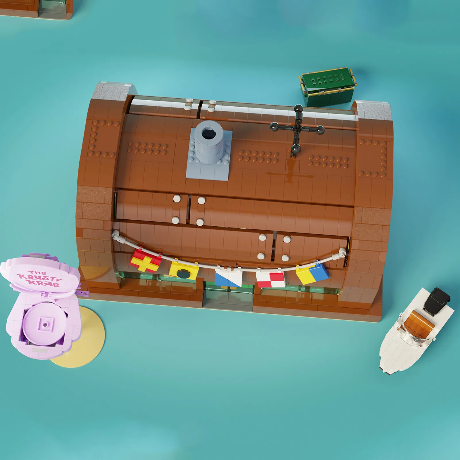 

C7463 Underwater Restaurant Modular Building 3458 Parts for Collection