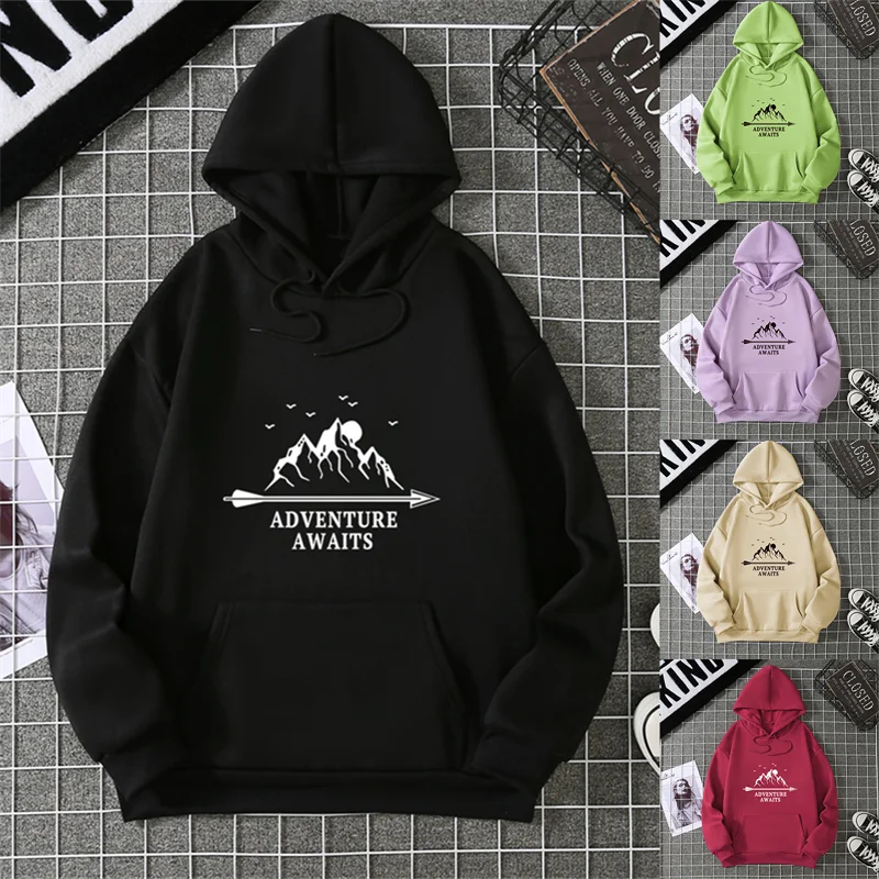 مغامرة يوافق نمط طباعة الرجال هوديس اليومية بلوزات غير رسمية الهيب هوب الاتجاه مقنعين قميص Y2k الملابس خريف شتاء علوي