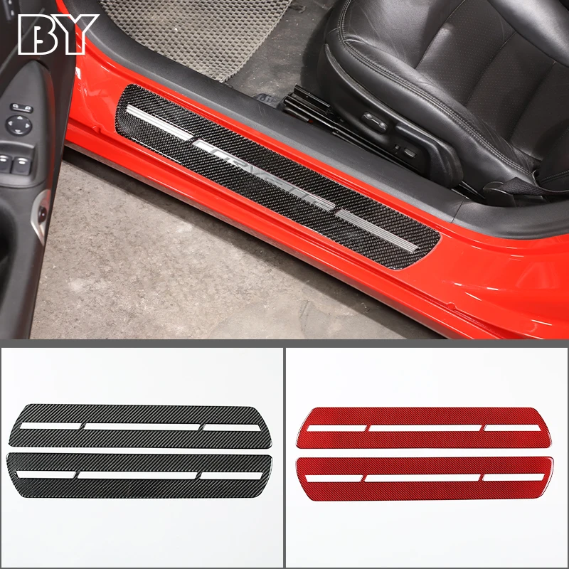 

Car Styling Welcome Pedal Door Sill Anti-stepping Stickers Protection For Chevrolet Corvette C6 2005-2013 Auto Accessories