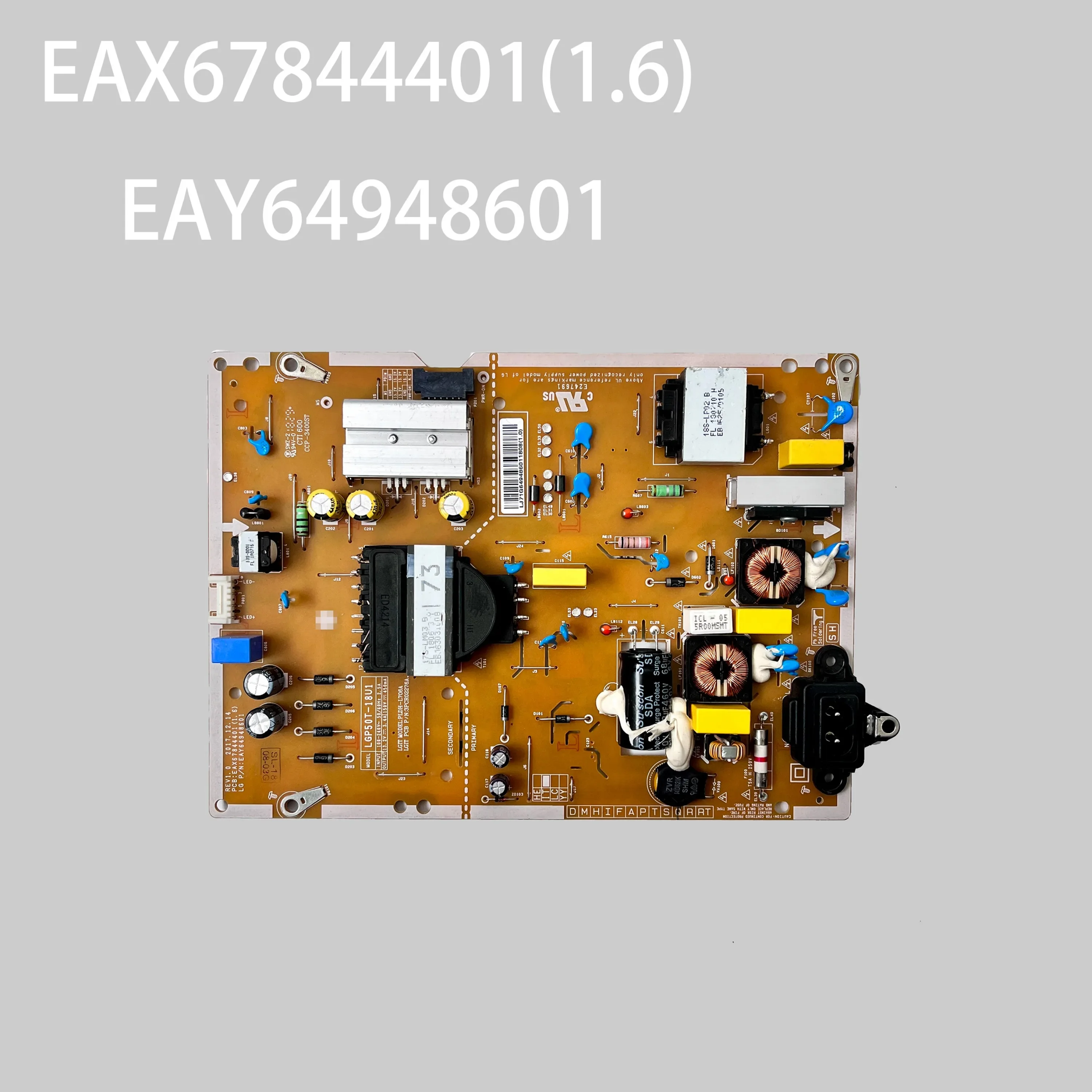 Placa de alimentación de TV Original y auténtica, EAX67844401 (1,6), EAY64948601, funciona normalmente para TV, 50UK6300BUBV, 50UK6500AUA, accesorios