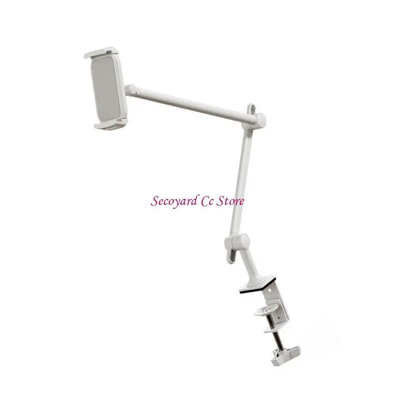 N3UC Height Adjustable Tablets Holder with Ball Joint Swivels Universal Desk Mount for 4.7-12.9Inch Devices Metal Base