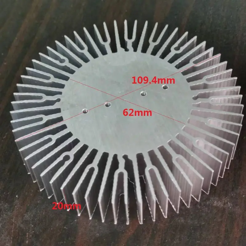 アルミ製ラウンドヒートシンク,108.5x62mm,長さ20mm,シーライトアクセサリー,DIY
