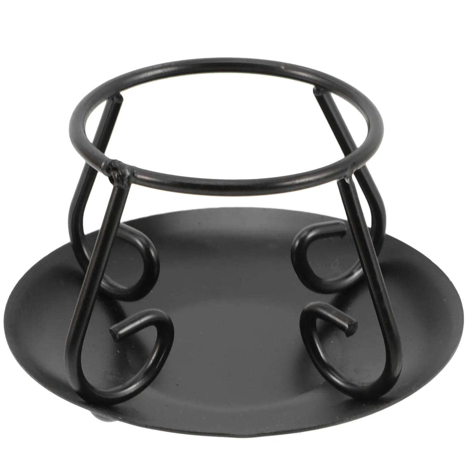 Cast Iron Vintage Cauldron Pot Rack Sturdy Desktop Holder Metal Stand Burner Support Kitchen Accessory Kitchen Pot Bracket