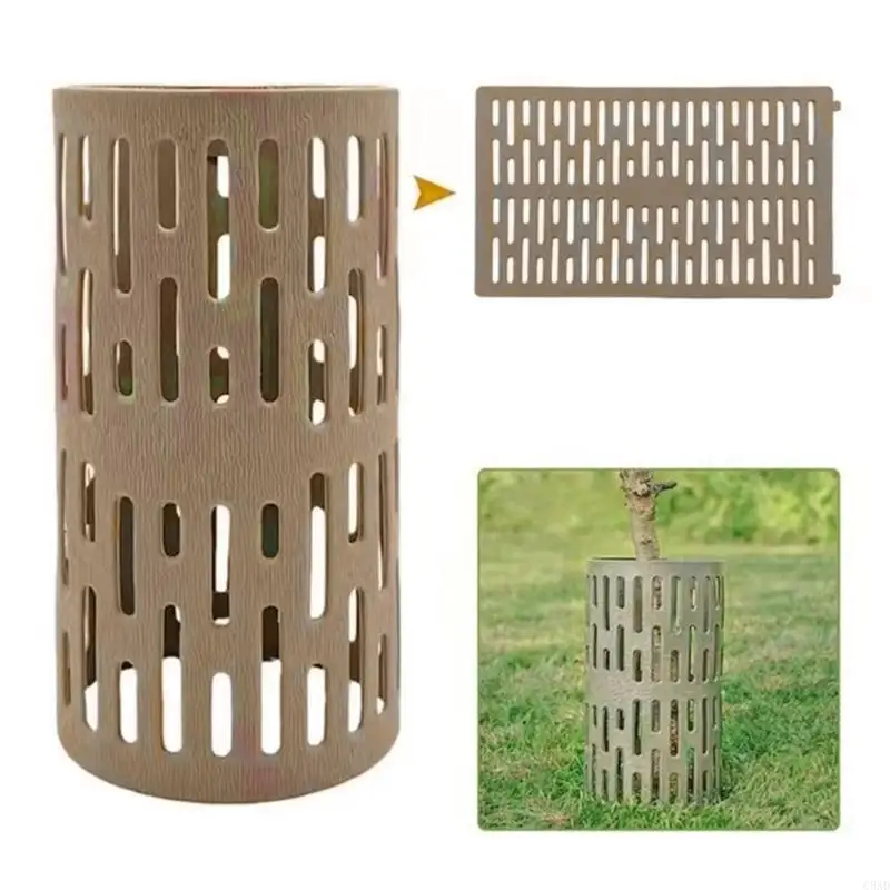 6/10 حزمة من واقيات جذع الشجرة البلاستيكية، حراس شجرة مرنة قابلة للتوسيع C5AD #2