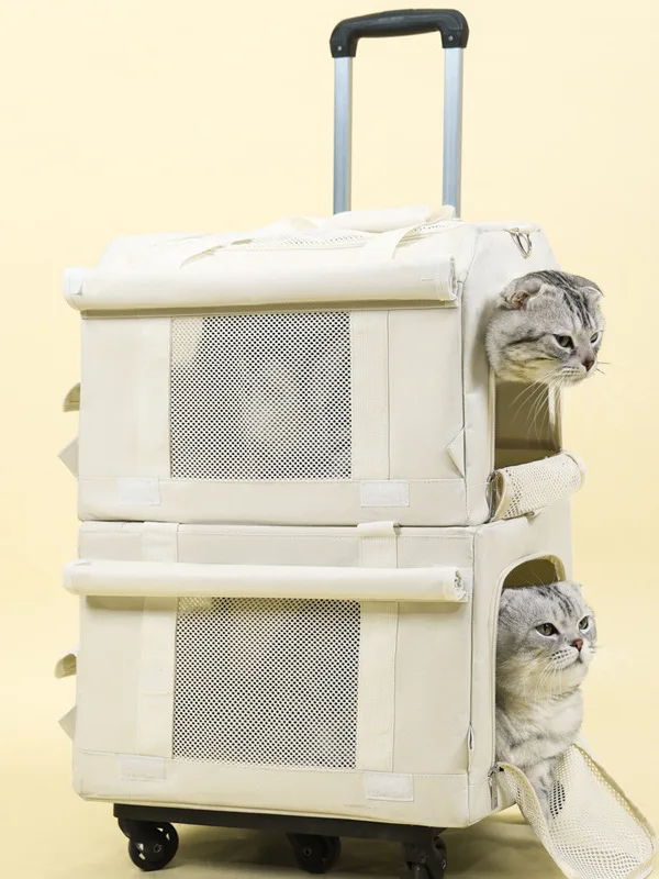 

Double Layer Bus Pet Carrier Bag Breathable Dog Handbag Large Capaci Spring Summer Dog Travel Bag Pet Transport