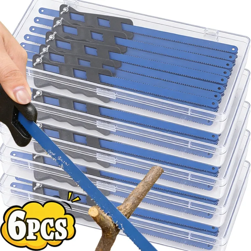 

1/6pcs Small Hand Saw Blades with Plastic Handle Adjustable Pipe Plants Branches Cutting Saws Blade Home Gardening Manual Tools