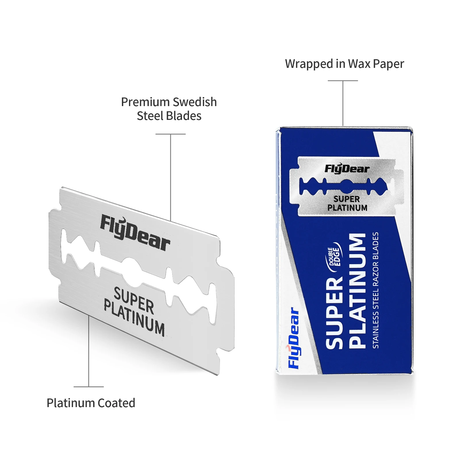 

Classic Razor Blades For Barbers Double Edge Razor Blades Men's Safety Razor Blades For Shaving Stainless Steel Barber Tool