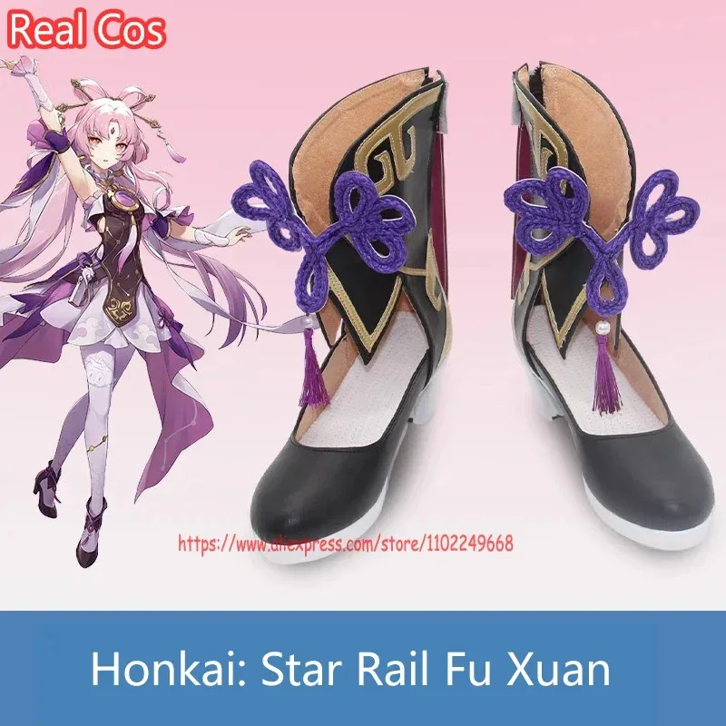 

RealCos Game Honkai: Star Rail Fuxuan Обувь для косплея Сапоги Обувь с персонажами аниме Аксессуары для косплея Карнавальные костюмы на Хэллоуин