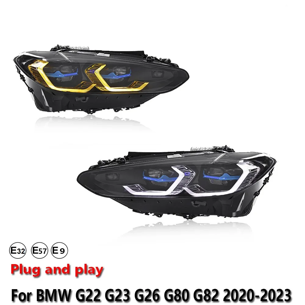 Car Accessories LED Headlight Light For BMW G22 G26 G82 M4 2020-2025 DRL Projector Front Headlamp Turn Signal Lamp Plug & Play