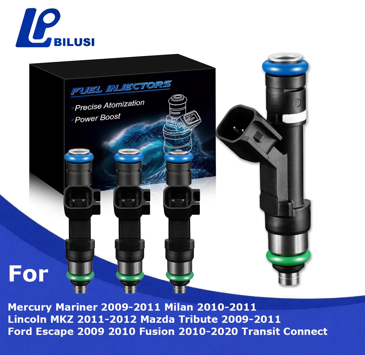 

Bilusi 0280158162 Fuel Injectors Fit For Ford 2009-2020 Escape 2010-2020 For Mazda 2009-2011 Tribute Milan Mariner 2009-2011