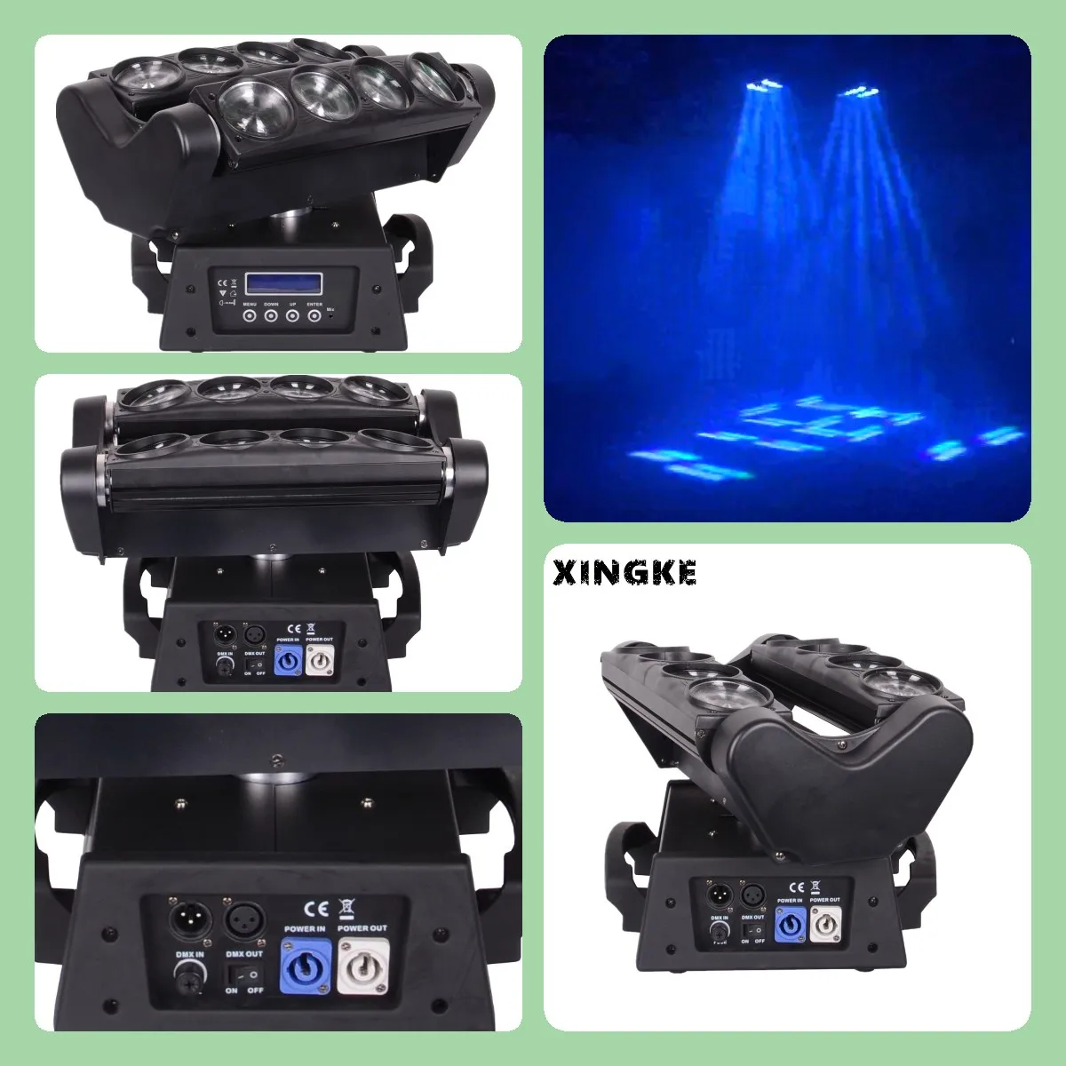 6Pcs/Lot dj led beam dmx led moving head spider 8x12w super beam spider head moving disco kvt event light