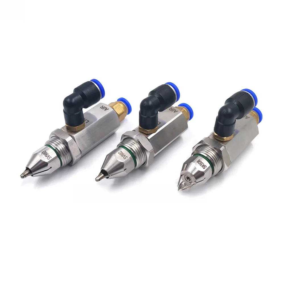 

Air Atomizer Spray Nozzle Ultrasonic Nozzle Dry Fog Super Fine Mist Air Atomizing Nozzle 304 Stainless Steel Dust Removal Nozzle