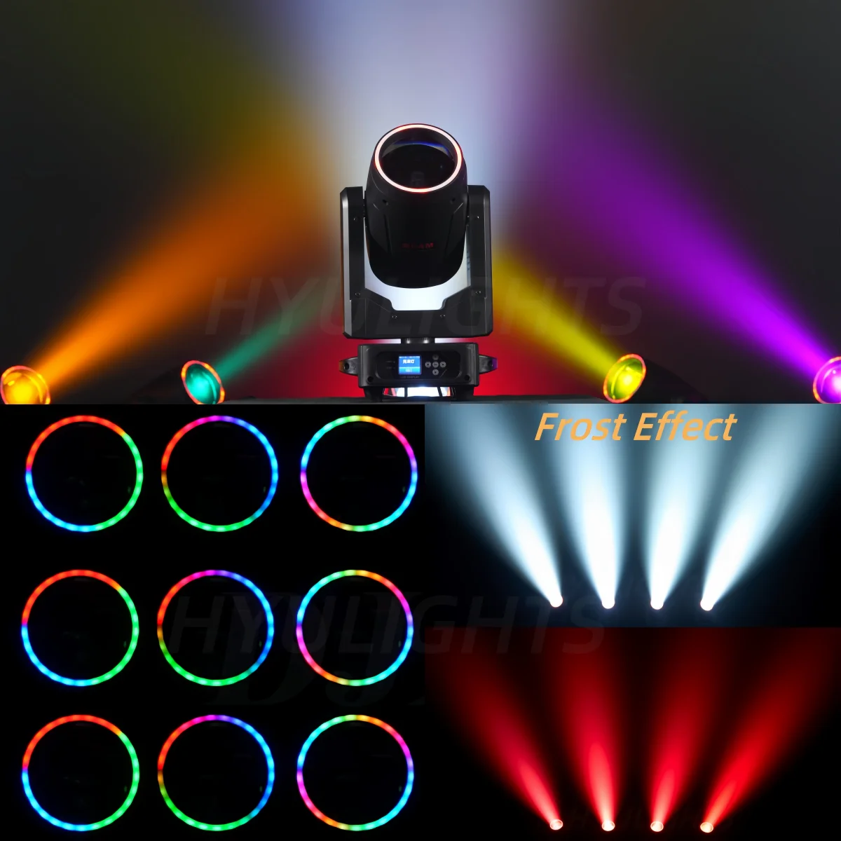 Mini głowice ruchome typu Beam 295W, źródło światła 450W, efekt Halo, Zoom Wsah, 16 Gobo, oświetlenie sceniczne DJ DMX512