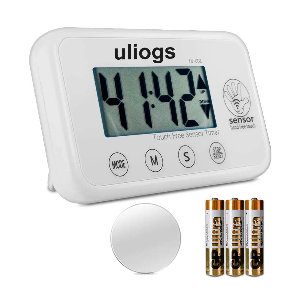 uliogs Digital Kitchen Timer for Cooking Big Digits Loud Alarm Magnetic Backing Stand Cooking Timers